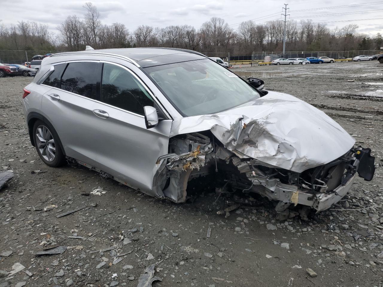 2020 Infiniti QX50 VIN 3PCAJ5M36LF110379 Copart auction photo, front end / mechanical damage thumbnail 4