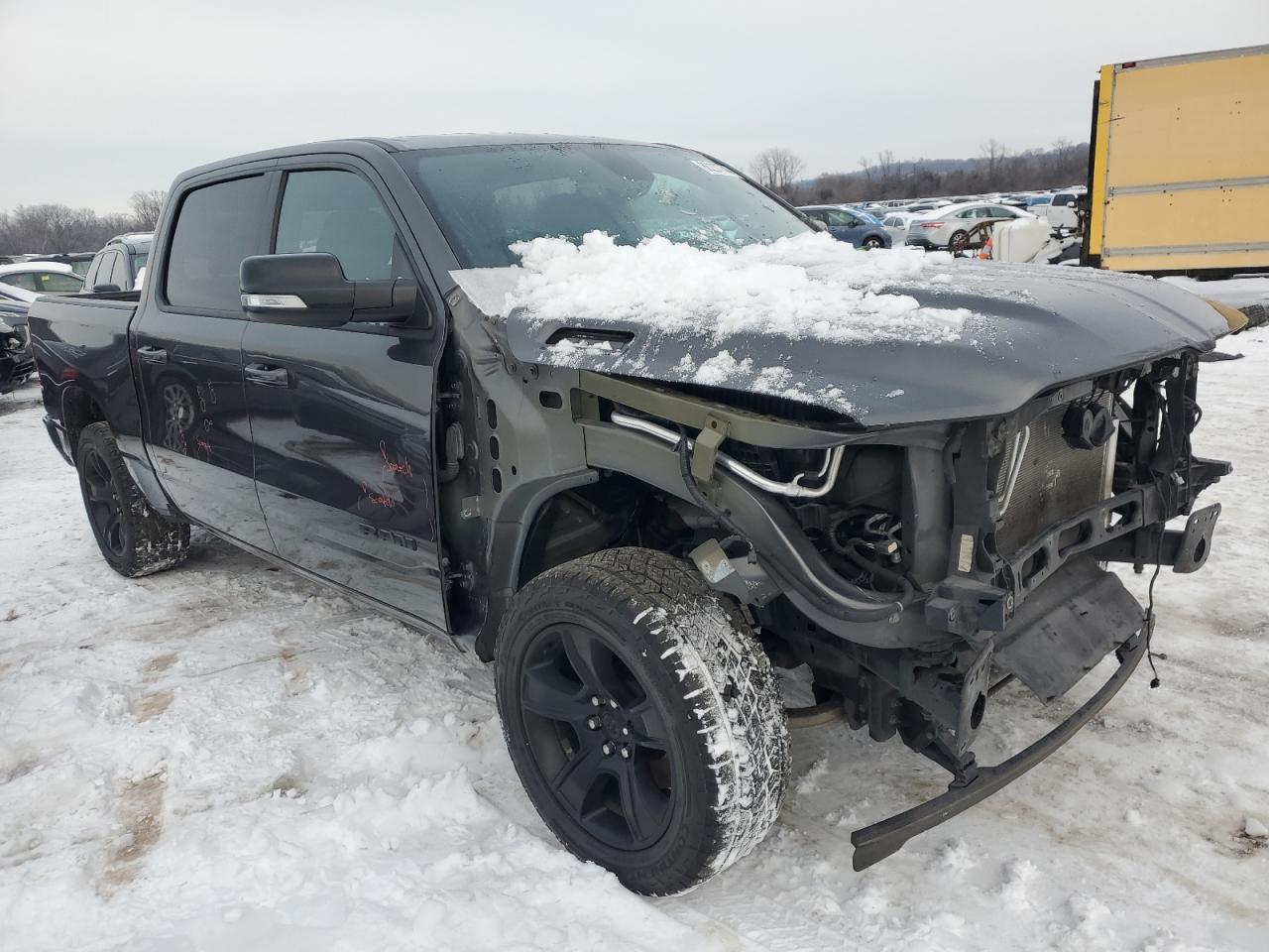 2021 RAM 1500 VIN 1C6SRFFT0MN717971 Copart auction photo, front end damage thumbnail 4