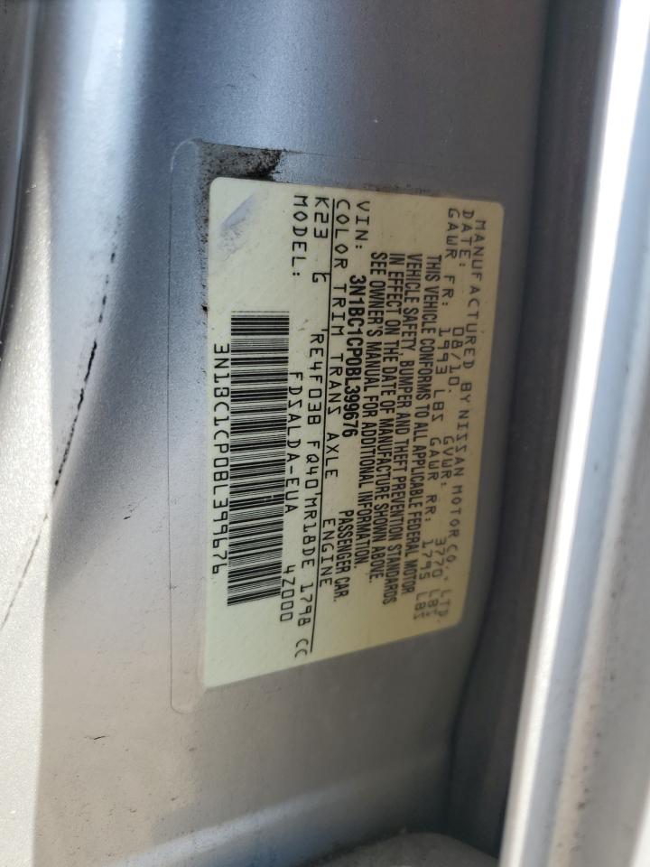 2011 Nissan Versa VIN 3N1BC1CP0BL399676 Copart auction photo, front end / minor dent/scratches damage thumbnail 12