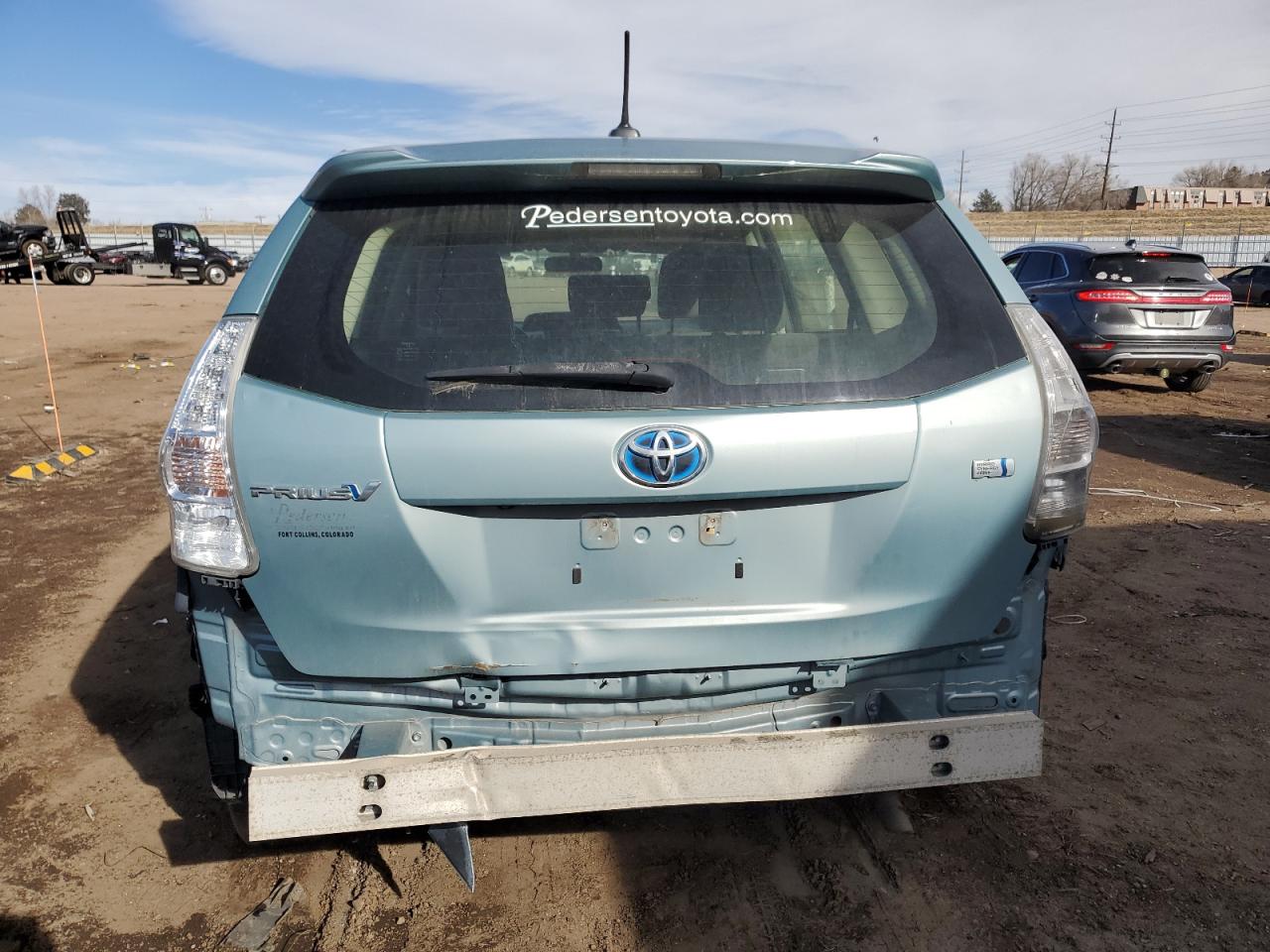 2014 Toyota Prius VIN JTDZN3EU6EJ015187 Copart auction photo, rear end / hail damage thumbnail 6