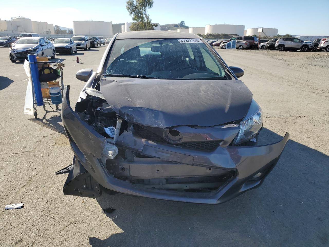 2012 Toyota Yaris VIN JTDKTUD34CD506682 Copart auction photo, front end damage thumbnail 5