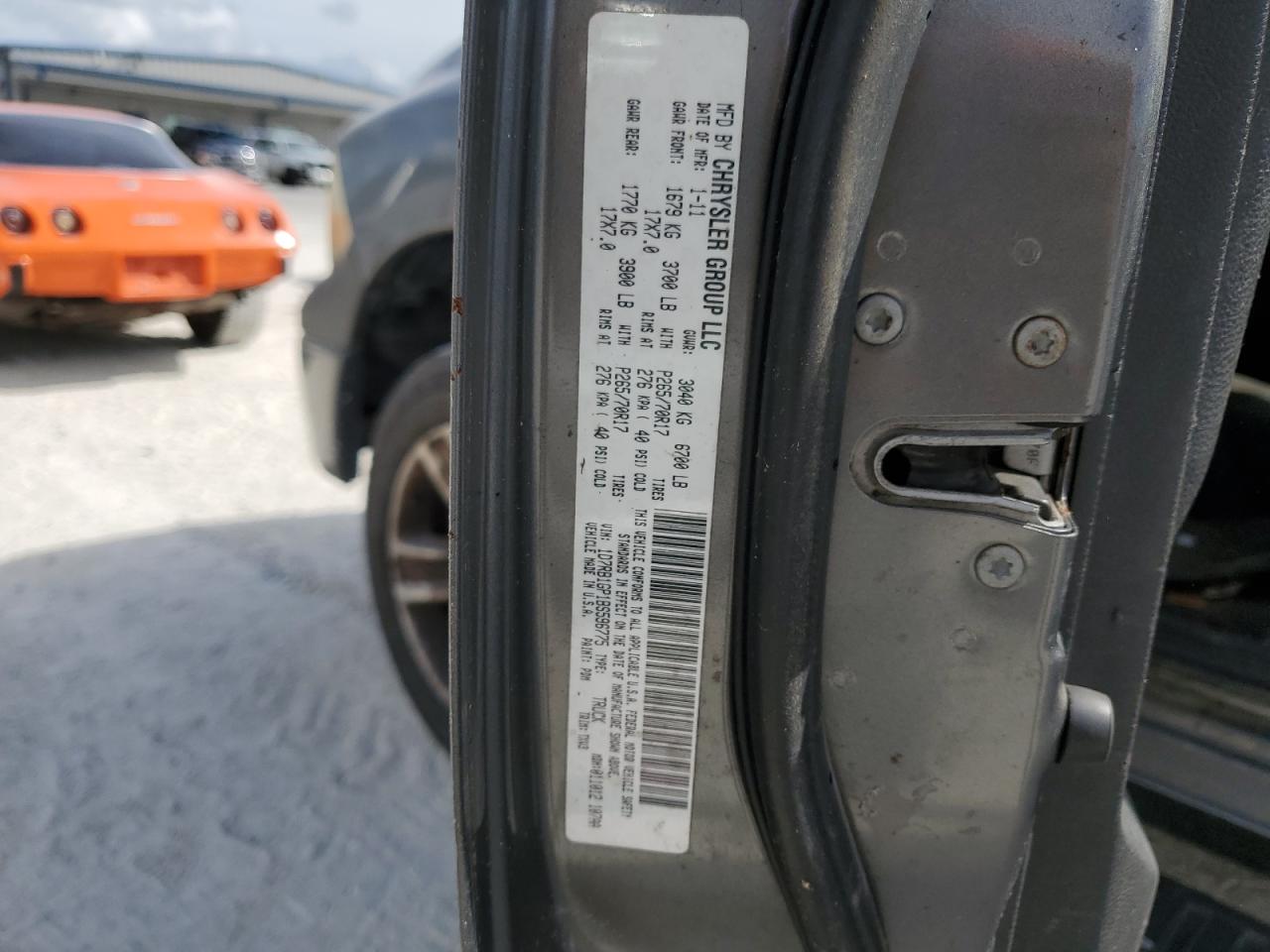 2011 Dodge RAM VIN 1D7RB1GP1BS596775 Copart auction photo, water/flood damage thumbnail 13