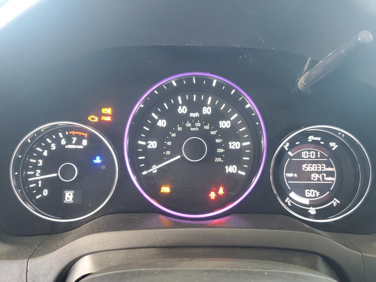 2017 Honda HR-V VIN 3CZRU5H75HM707561 Copart auction photo, minor dent/scratches damage thumbnail 9