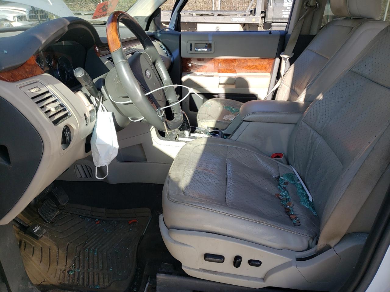 2010 Ford Flex VIN 2FMHK6DC1ABD00971 Copart auction photo, side / front end damage thumbnail 7