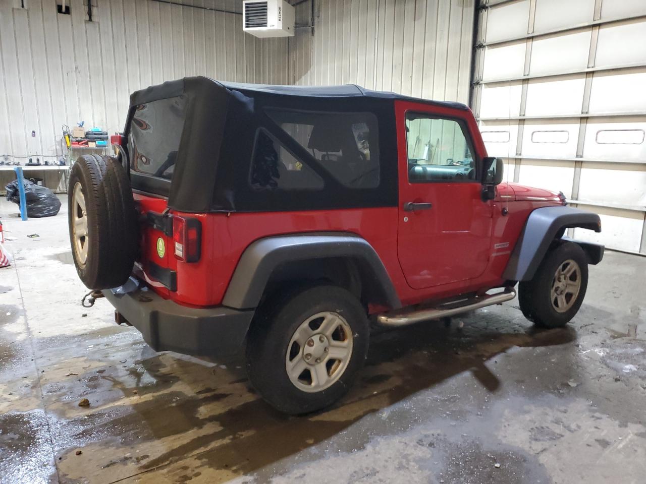 2010 Jeep Wrangler VIN 1J4AA2D19AL105601 Copart auction photo, vandalism damage thumbnail 3