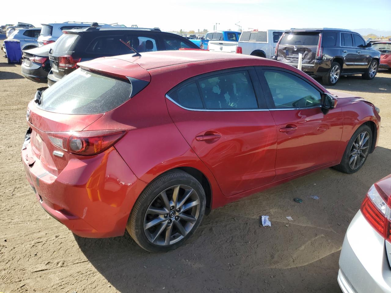 2018 Mazda 3 VIN 3MZBN1L33JM259941 Copart auction photo, burn damage thumbnail 3