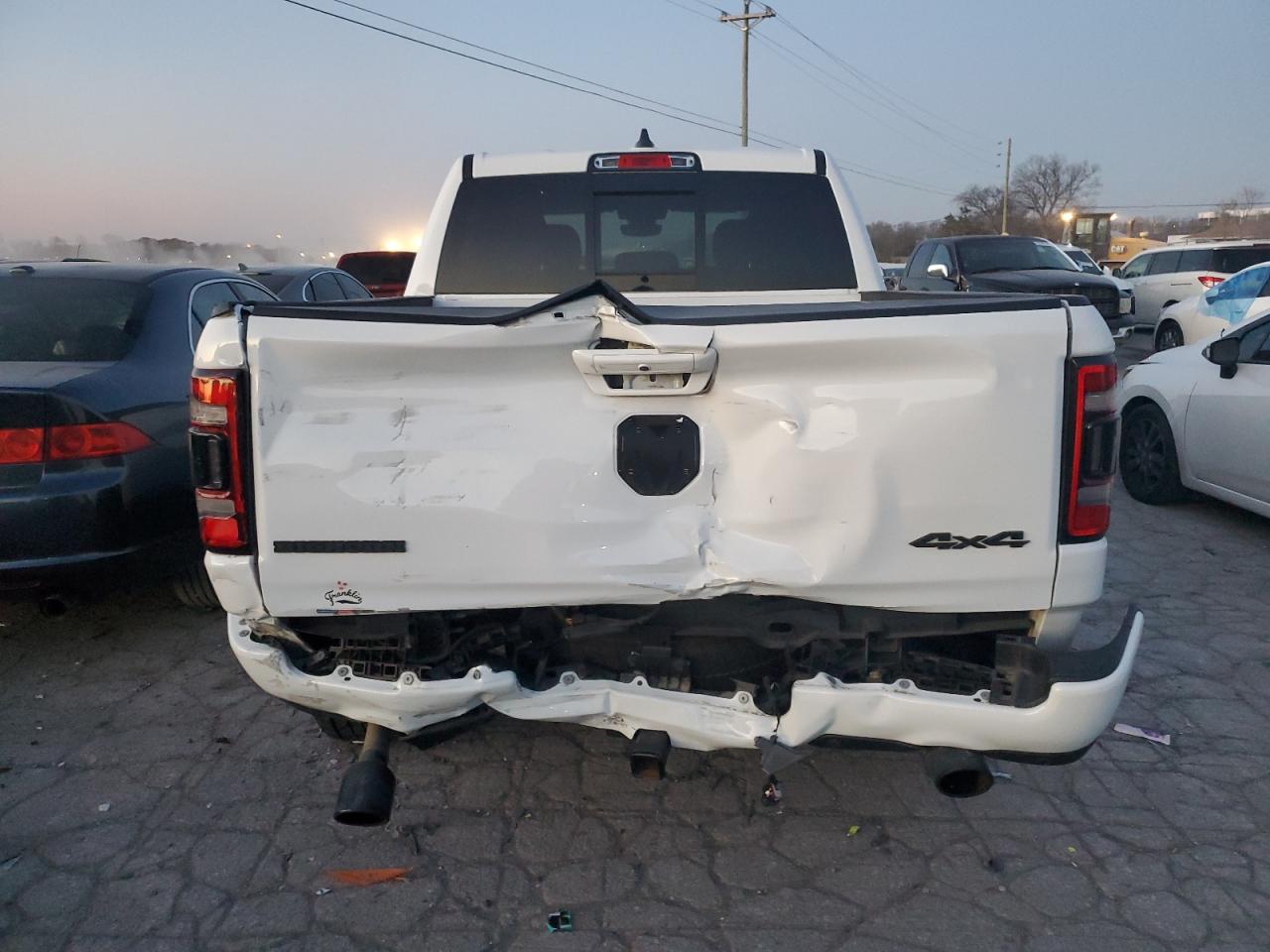 2021 RAM 1500 VIN 1C6SRFFT3MN652839 Copart auction photo, rear end damage thumbnail 6