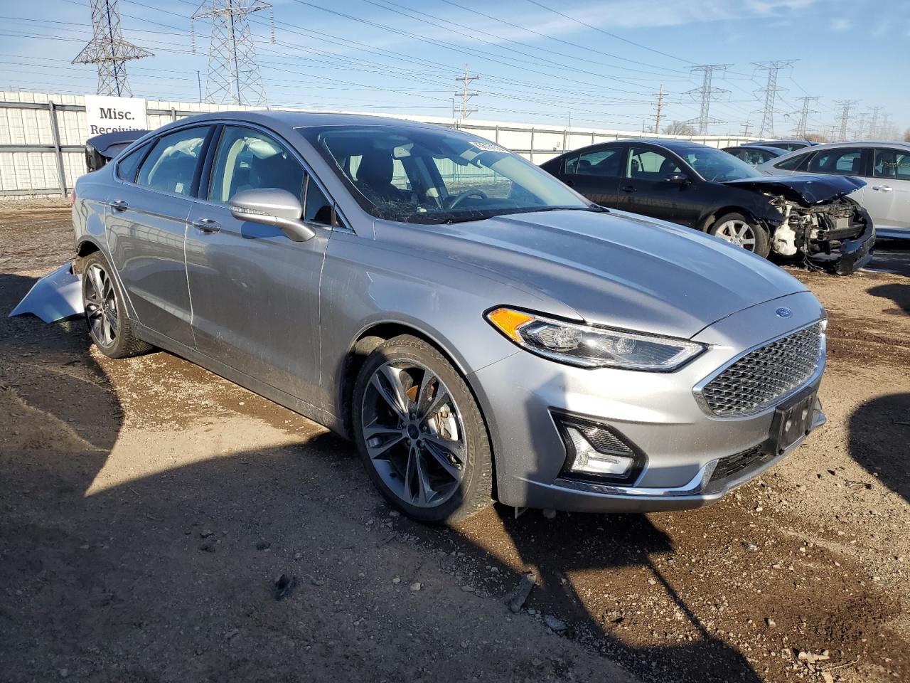 2020 Ford Fusion VIN 3FA6P0K97LR256079 Copart auction photo, rear end damage thumbnail 4
