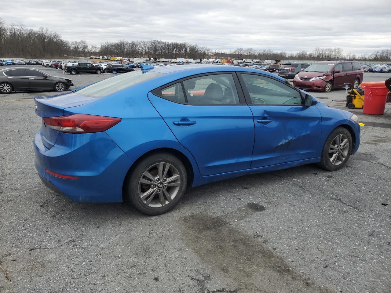 2018 Hyundai Elantra VIN 5NPD84LF4JH289230 Copart auction photo, front end / side damage thumbnail 3