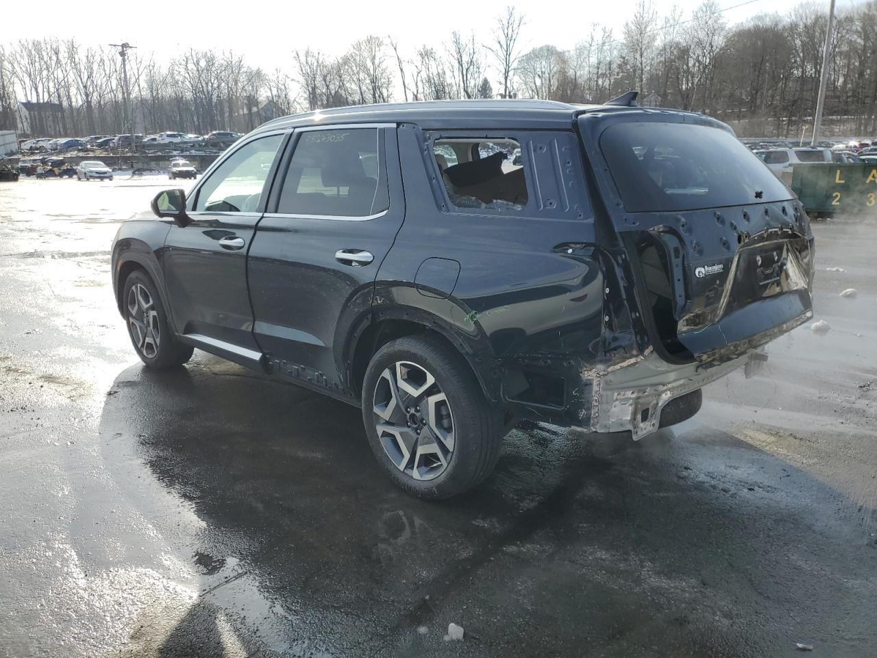 2024 Hyundai Palisade VIN KM8R5DGEXRU687152 Copart auction photo, rear end / side damage thumbnail 2