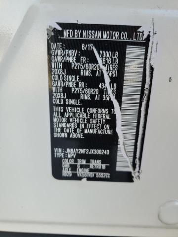 2018 Nissan Armada VIN JN8AY2ND8J9051669 Copart auction photo, vandalism damage thumbnail 13