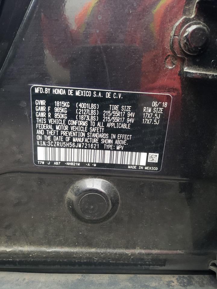 2018 Honda HR-V VIN 3CZRU5H56JM721621 Copart auction photo, front end damage thumbnail 13