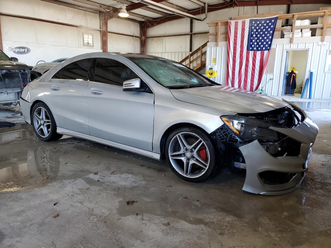 2014 Mercedes-Benz CLA-klasse VIN WDDSJ4EB4EN047801 Copart auction photo, front end / rear end damage thumbnail 4