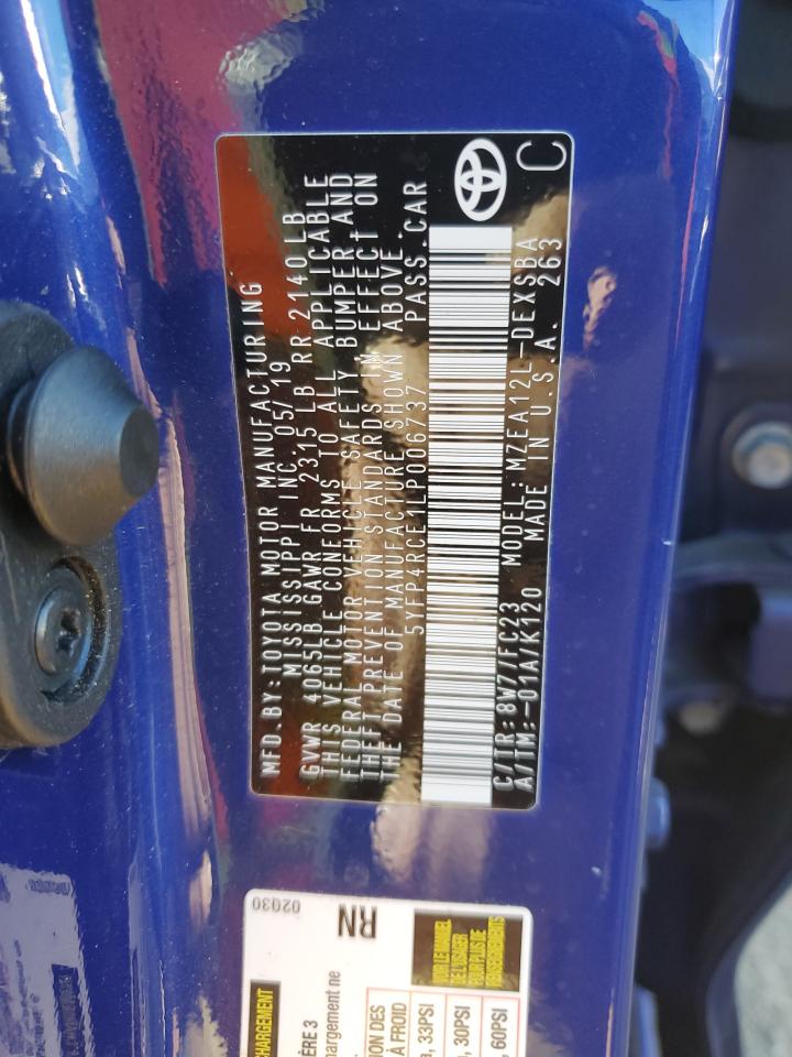 2020 Toyota Corolla VIN 5YFP4RCE1LP006737 Copart auction photo, undercarriage / front end damage thumbnail 12
