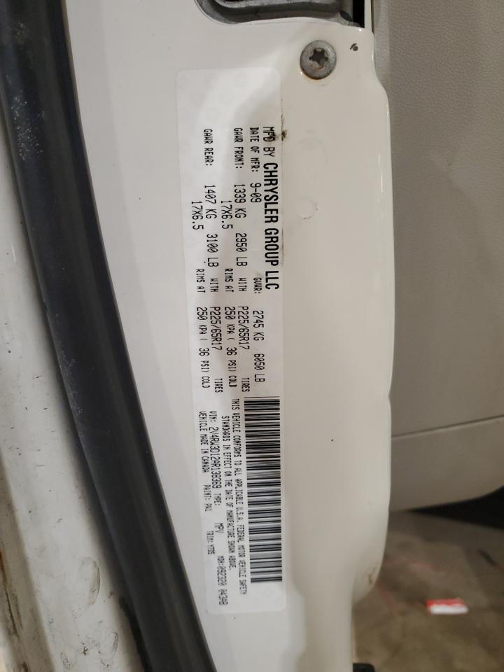 2010 Volkswagen Routan VIN 2V4RW3D12AR138369 Copart auction photo, front end damage thumbnail 14