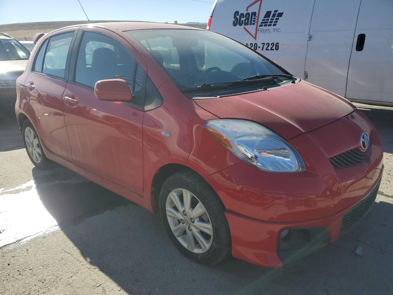 2009 Toyota Yaris VIN JTDKT903795235056 Copart auction photo, undercarriage damage thumbnail 4