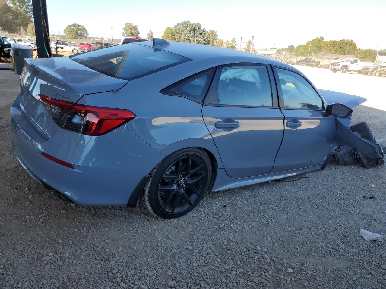 2022 Honda Civic VIN 2HGFE2F50NH598475 Copart auction photo, front end / side damage thumbnail 3