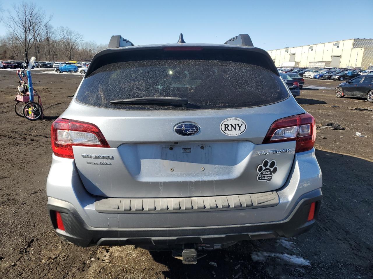 2019 Subaru Outback VIN 4S4BSAFC2K3383379 Copart auction photo, front end / side damage thumbnail 6