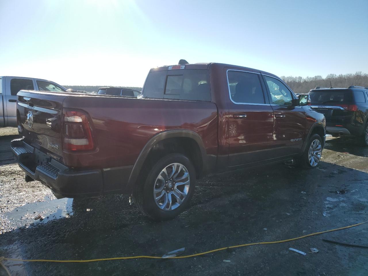 2019 RAM 1500 VIN 1C6SRFKT9KN627642 Copart auction photo, side damage thumbnail 3