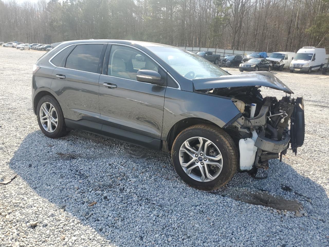 2017 Ford Edge VIN 2FMPK3K97HBC59046 Copart auction photo, front end / side damage thumbnail 4