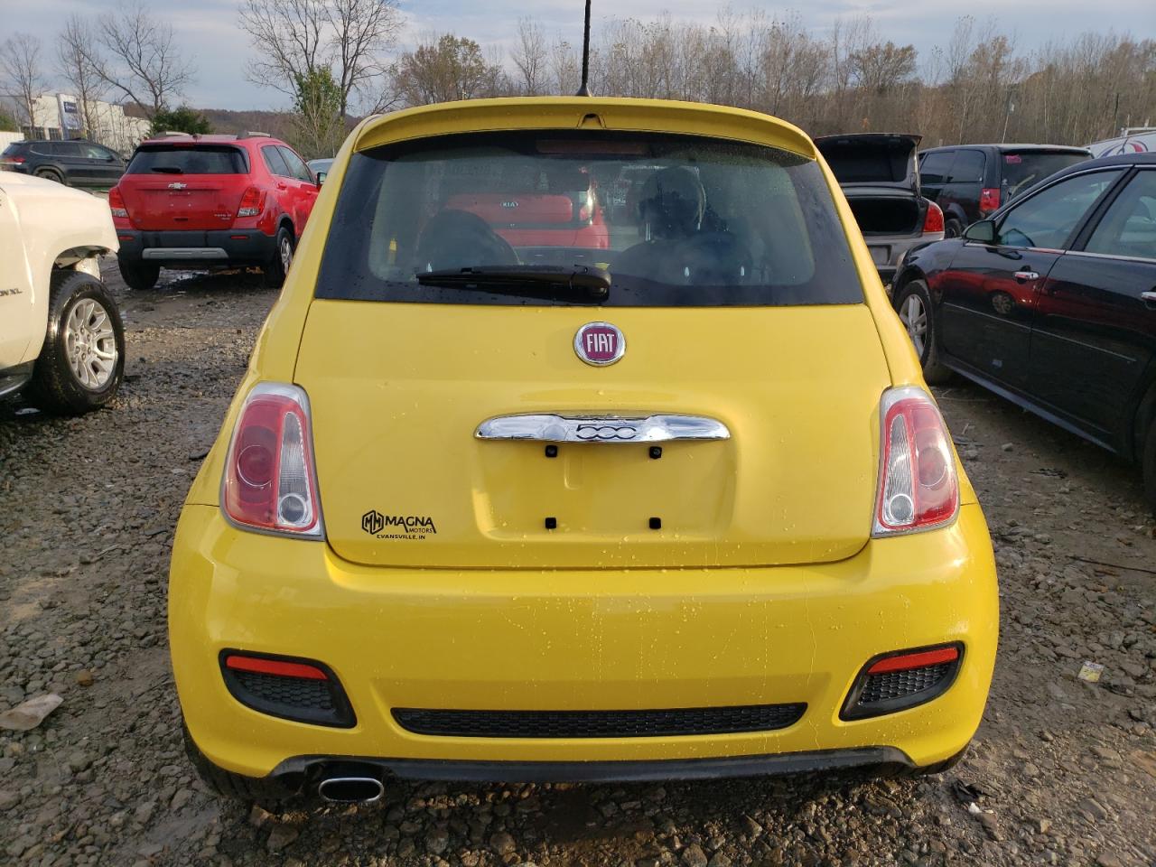 2013 Fiat 500 VIN 3C3CFFBR0DT655153 Copart auction photo, front end / undercarriage damage thumbnail 6