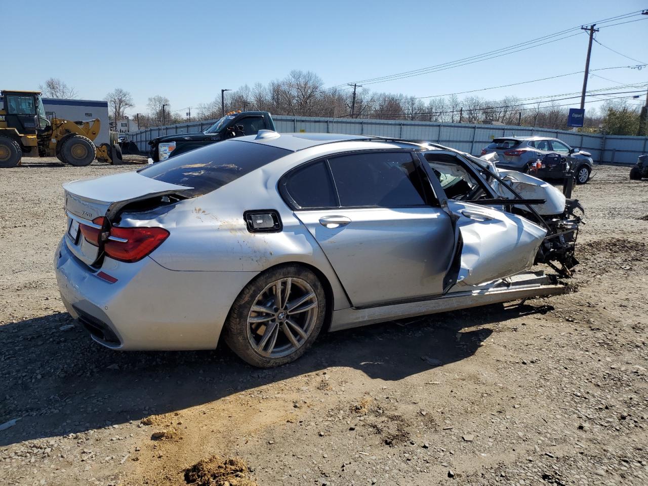 2018 BMW 7er VIN WBA7E4C56JGV28128 Copart auction photo, front end / side damage thumbnail 3