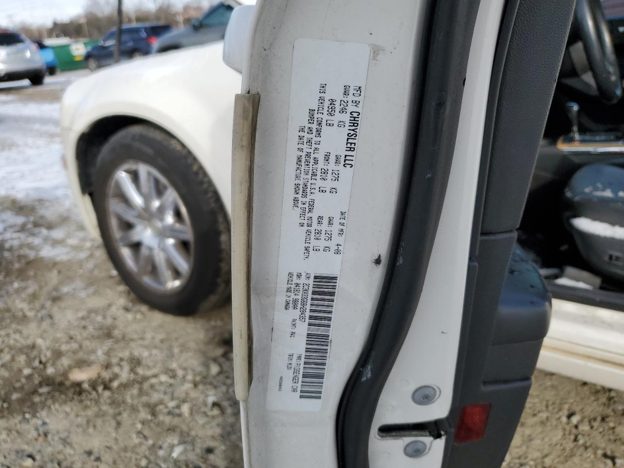 2008 Chrysler 300 VIN 2C3KA33G68H284357 Copart auction photo, rear end / undercarriage damage thumbnail 14