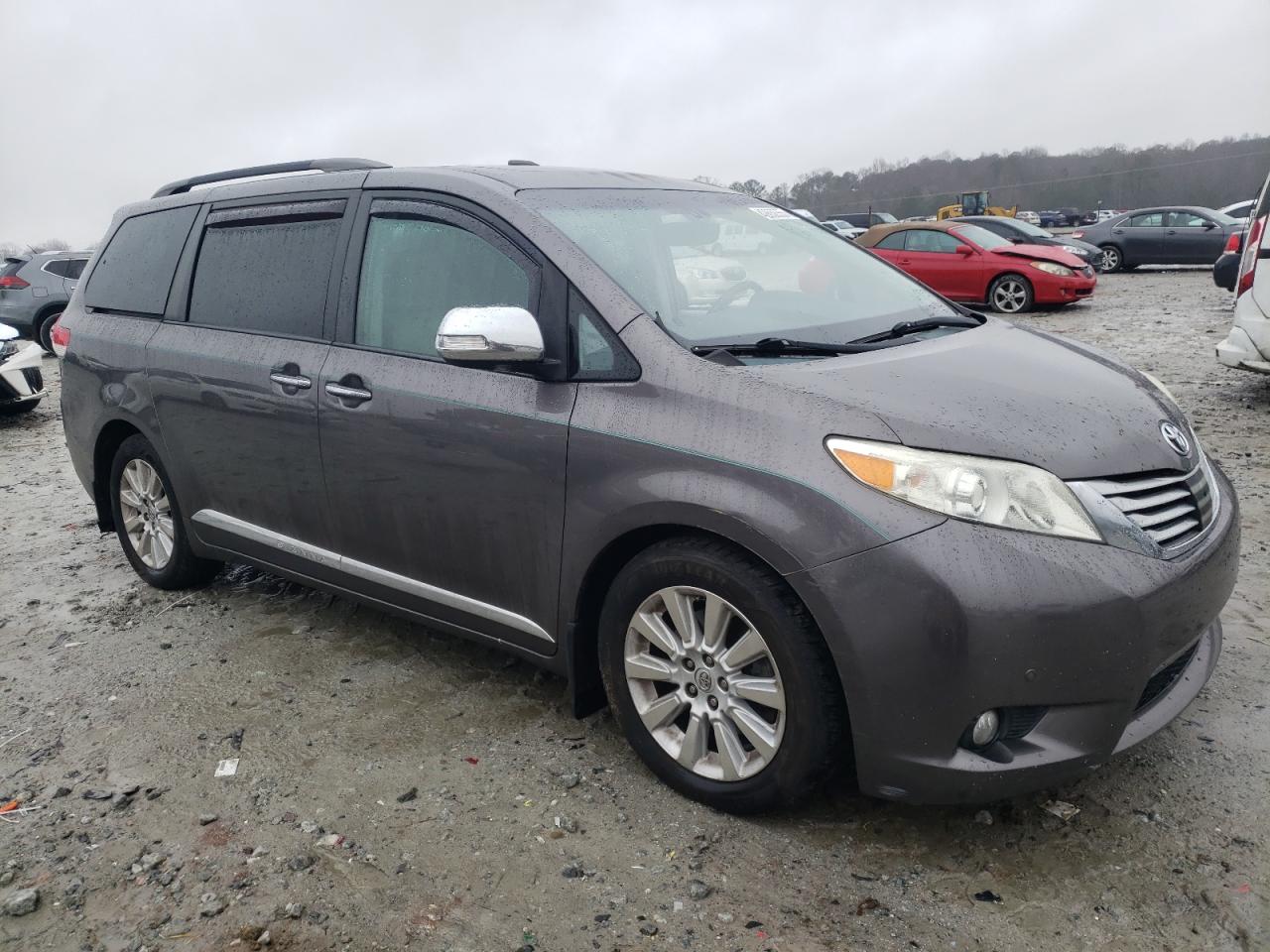 2013 Toyota Sienna VIN 5TDYK3DC8DS314937 Copart auction photo, side / front end damage thumbnail 4