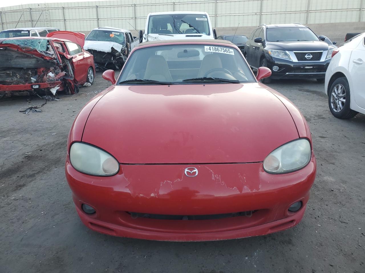 1999 Mazda MX-5 VIN JM1NB3533X0134564 Copart auction photo, rear end damage thumbnail 5