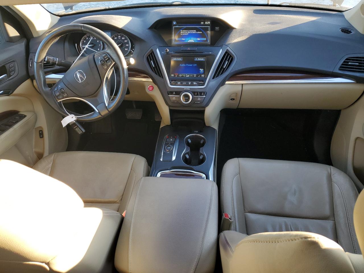 2016 Acura MDX VIN 5FRYD3H29GB003987 Copart auction photo, side damage thumbnail 8