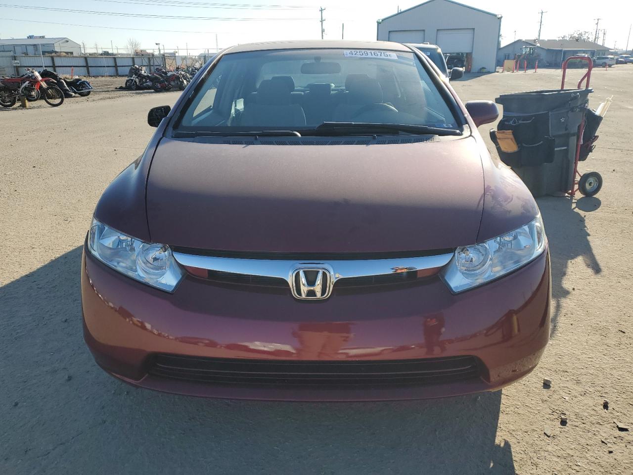 2007 Honda Civic VIN 1HGFA16887L016516 Copart auction photo, side / front end damage thumbnail 5