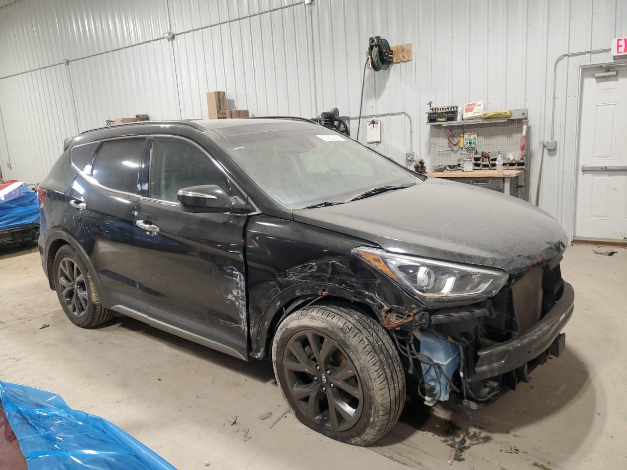 2018 Hyundai Santa Fe VIN 5XYZWDLA7JG534786 Copart auction photo, front end damage thumbnail 4