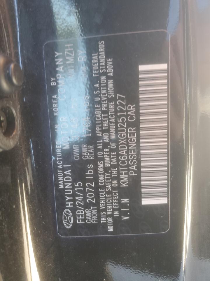2016 Hyundai Veloster VIN KMHTC6ADXGU251227 Copart auction photo, front end / minor dent/scratches damage thumbnail 15