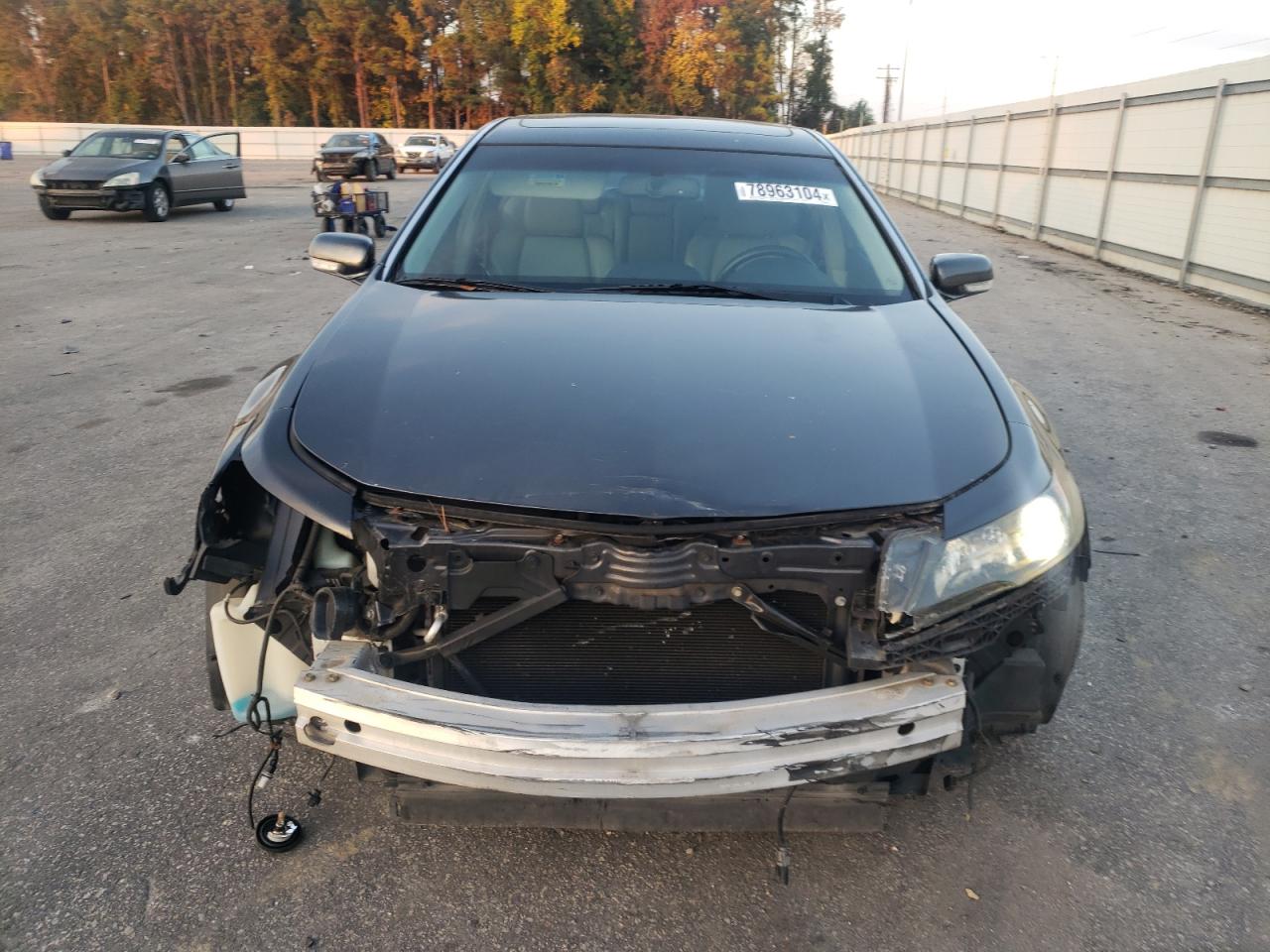 2013 Acura TL VIN 19UUA8F5XDA001660 Copart auction photo, front end / vandalism damage thumbnail 5
