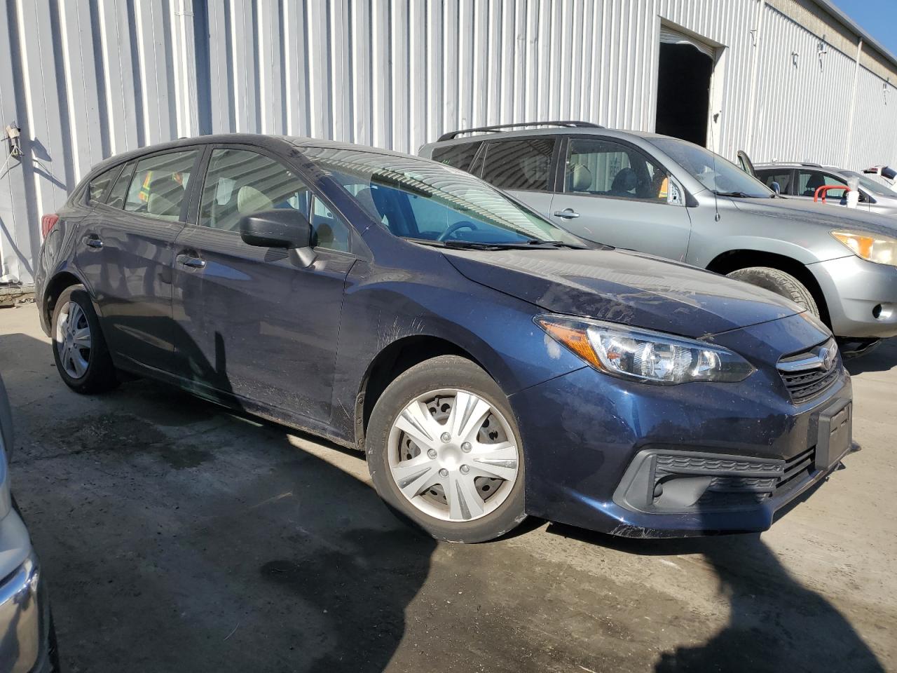 2021 Subaru Impreza VIN 4S3GTAB67M3700566 Copart auction photo, side / front end damage thumbnail 4