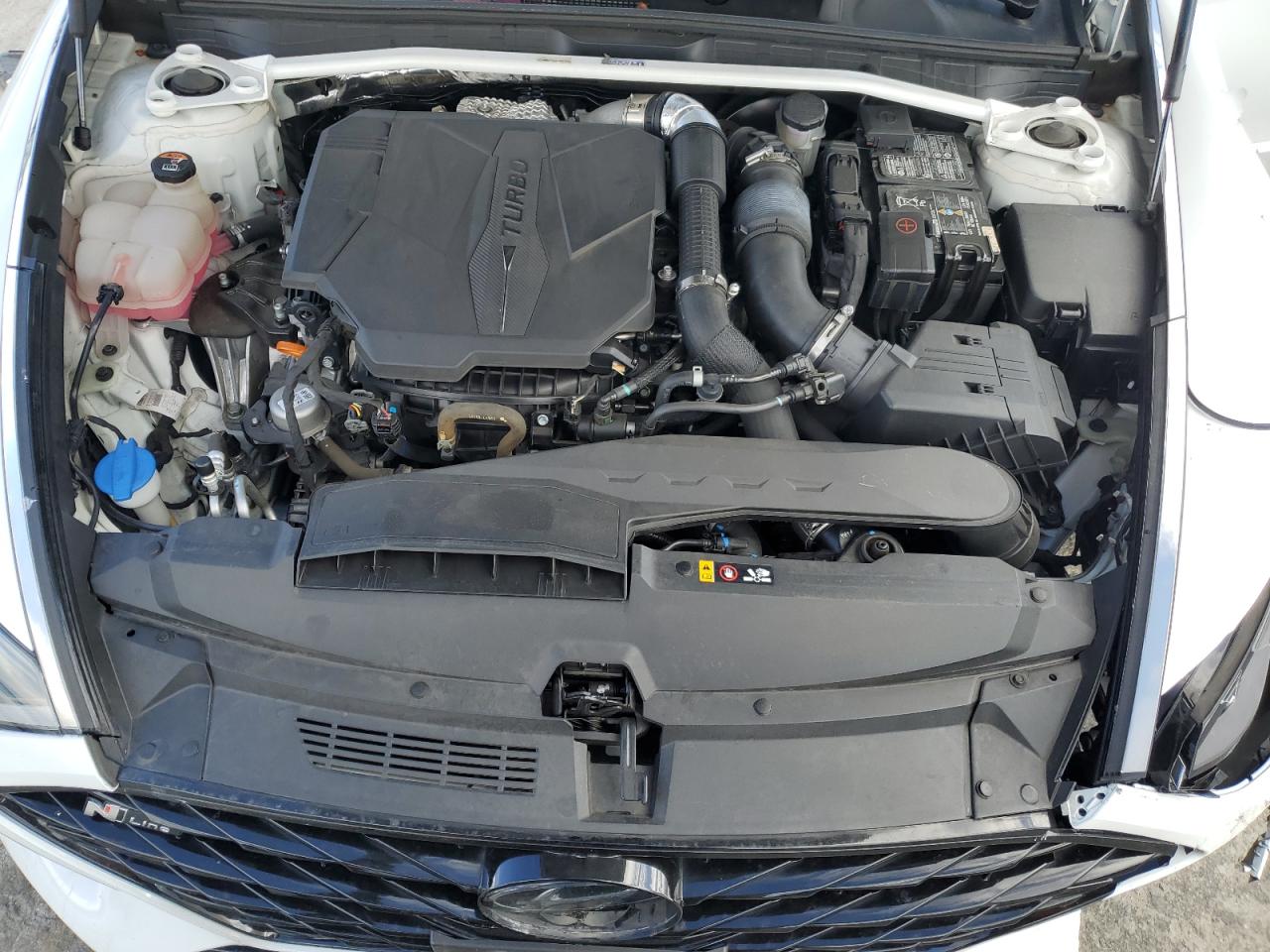2021 Hyundai Sonata VIN 5NPEK4JC6MH117610 Copart auction photo, front end / side damage thumbnail 11