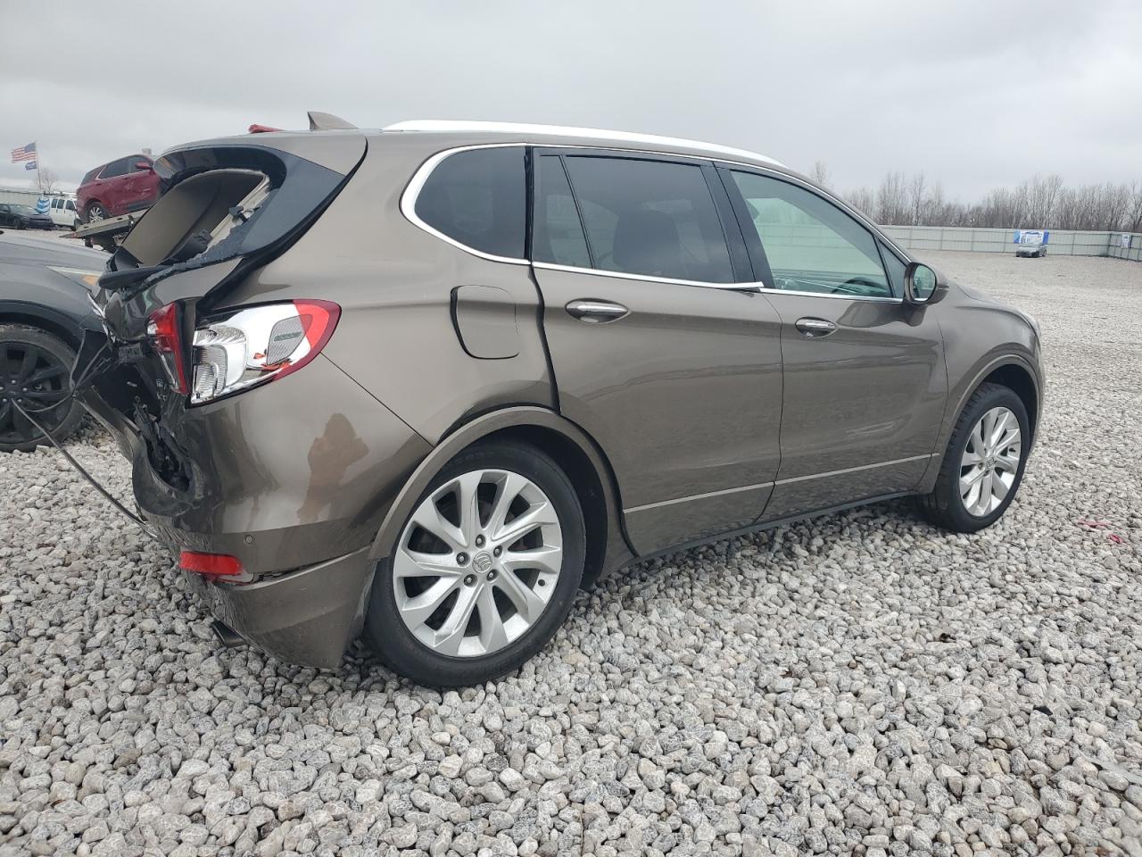 2017 Buick Envision VIN LRBFXESX6HD129831 Copart auction photo, rear end damage thumbnail 3