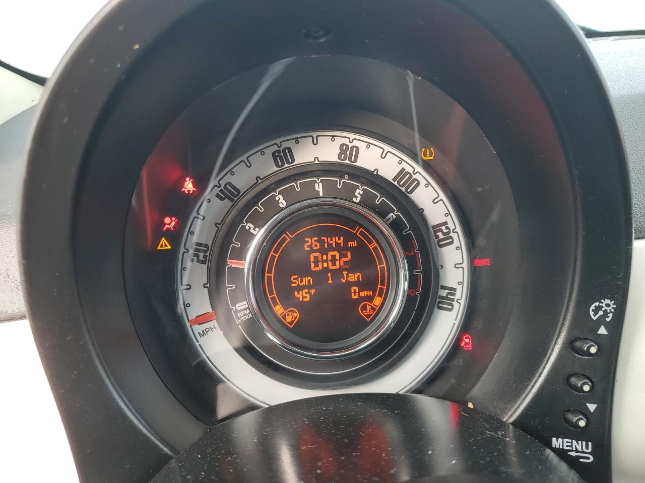 2013 Fiat 500 VIN 3C3CFFAR2DT513484 Copart auction photo, minor dent/scratches damage thumbnail 9