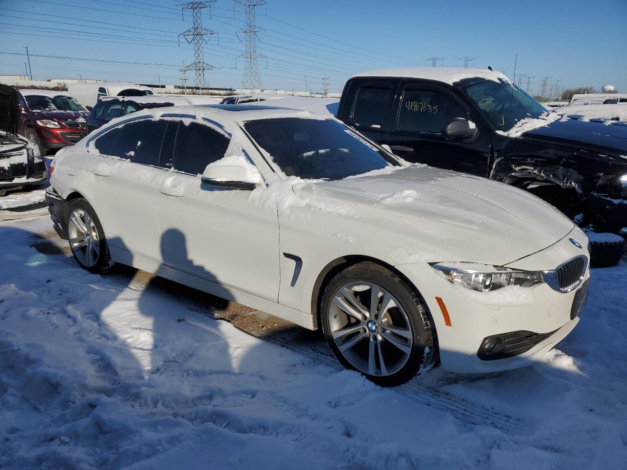 2017 BMW 4er VIN WBA4F9C34HG813108 Copart auction photo, rear end / side damage thumbnail 4