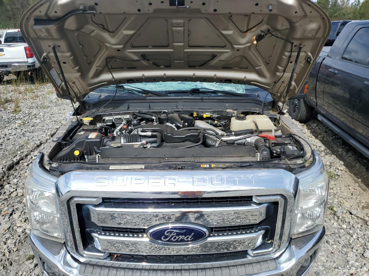 2012 Ford F250 VIN 1FT7W2AT2CEC28798 Copart auction photo, top/roof damage thumbnail 12