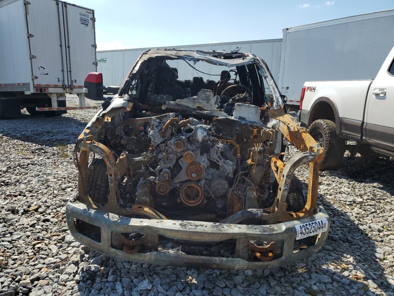 2017 Ford F350 VIN 1FT8W3DT1HEC85152 Copart auction photo, burn damage thumbnail 5