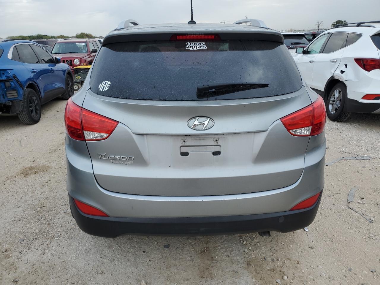 2014 Hyundai Tucson VIN KM8JU3AG1EU794041 Copart auction photo, side damage thumbnail 6