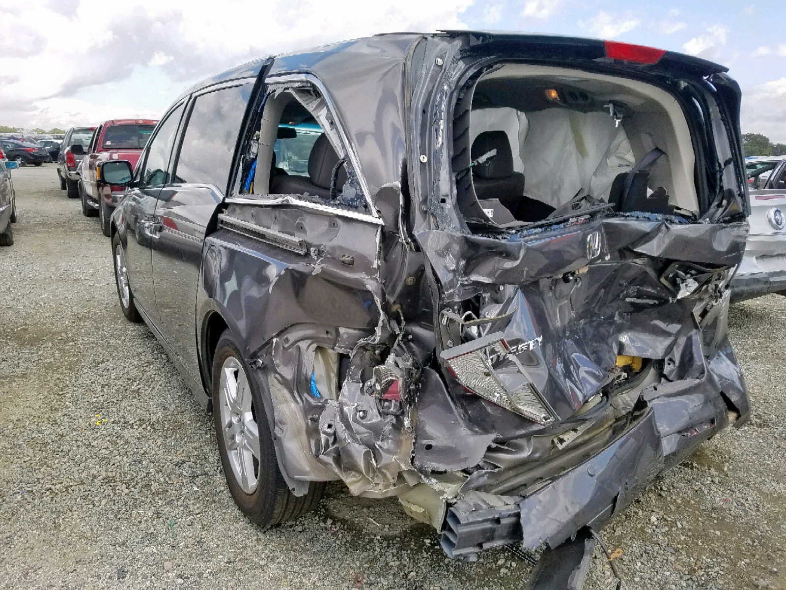 2012 Honda Odyssey VIN 5FNRL5H97CB032531 Copart auction photo, rear end damage thumbnail 3