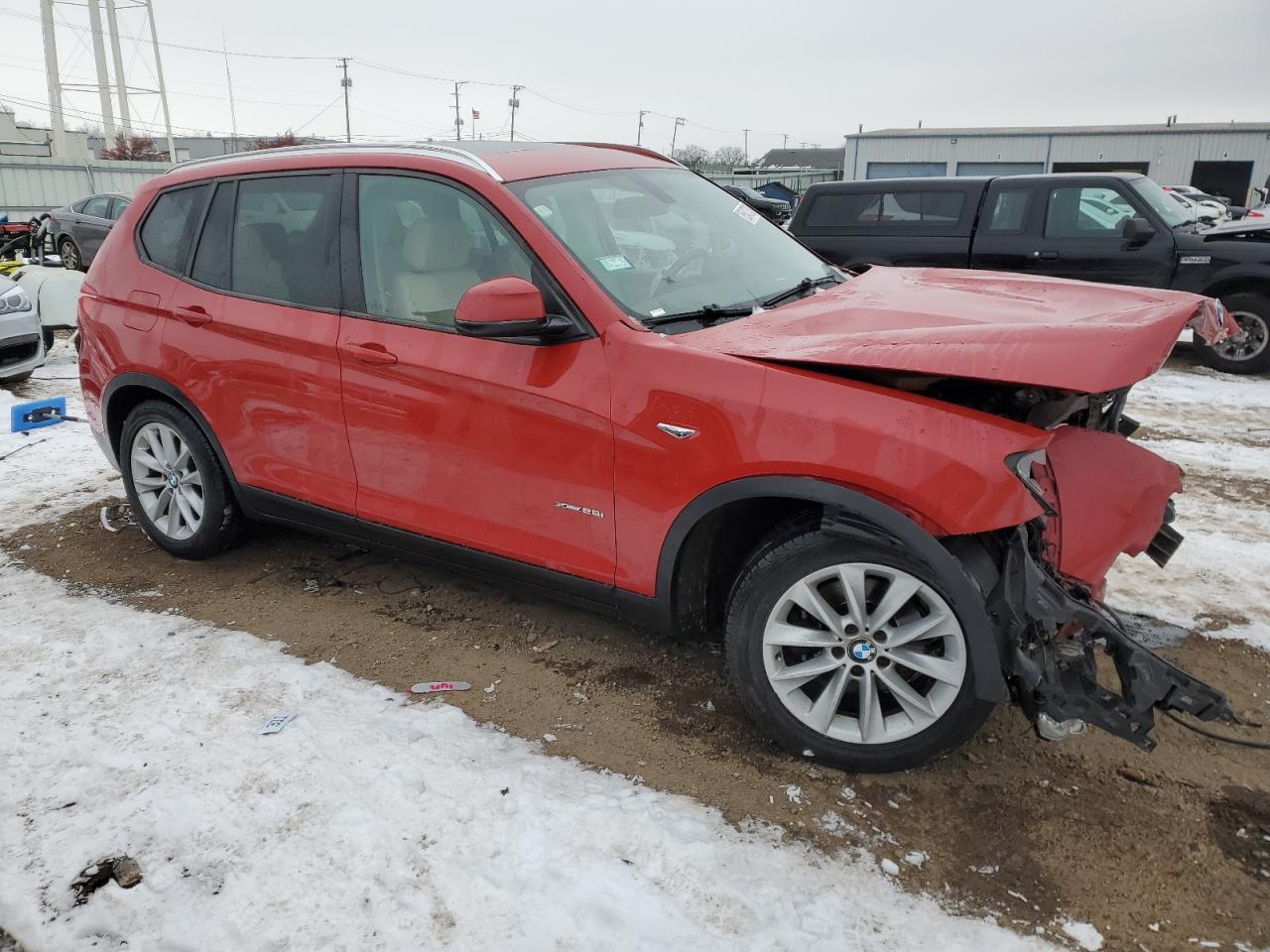 2016 BMW X3 VIN 5UXWX9C56G0D66347 Copart auction photo, front end damage thumbnail 4