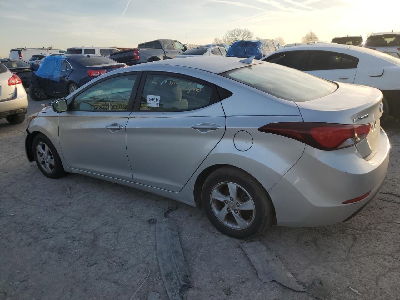 2015 Hyundai Elantra VIN 5NPDH4AE1FH631850 Copart auction photo, front end / mechanical damage thumbnail 2