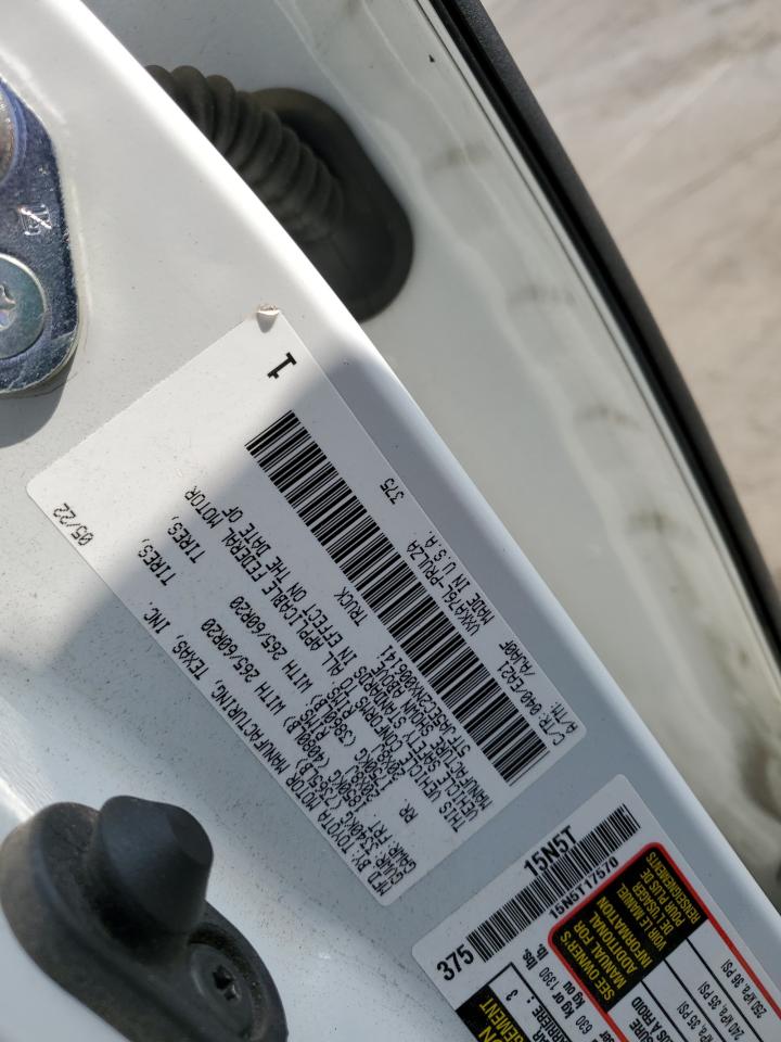 2022 Toyota Tundra VIN 5TFJA5EC2NX006141 Copart auction photo, front end / top/roof damage thumbnail 12