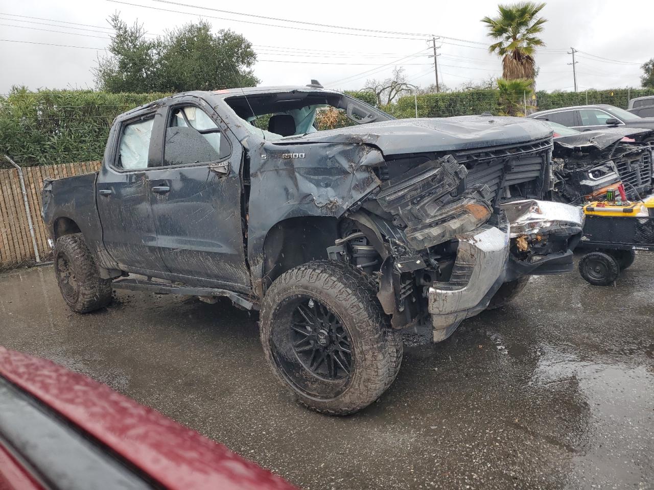 2021 Chevrolet Silverado VIN 1GCPWCED0MZ146572 Copart auction photo, rollover damage thumbnail 4