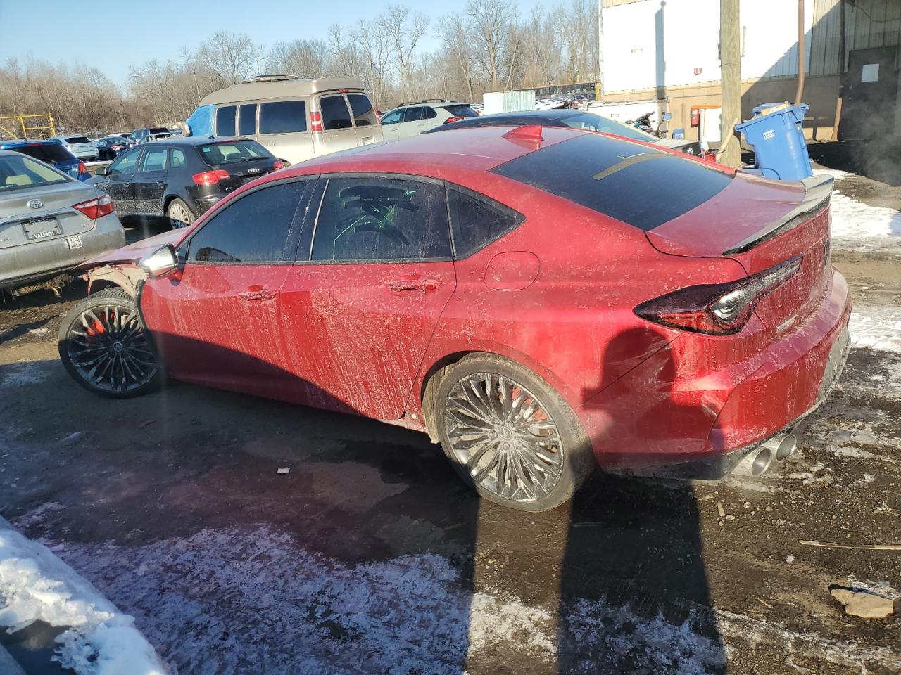 2021 Acura TLX VIN 19UUB7F01MA001316 Copart auction photo, side damage thumbnail 2