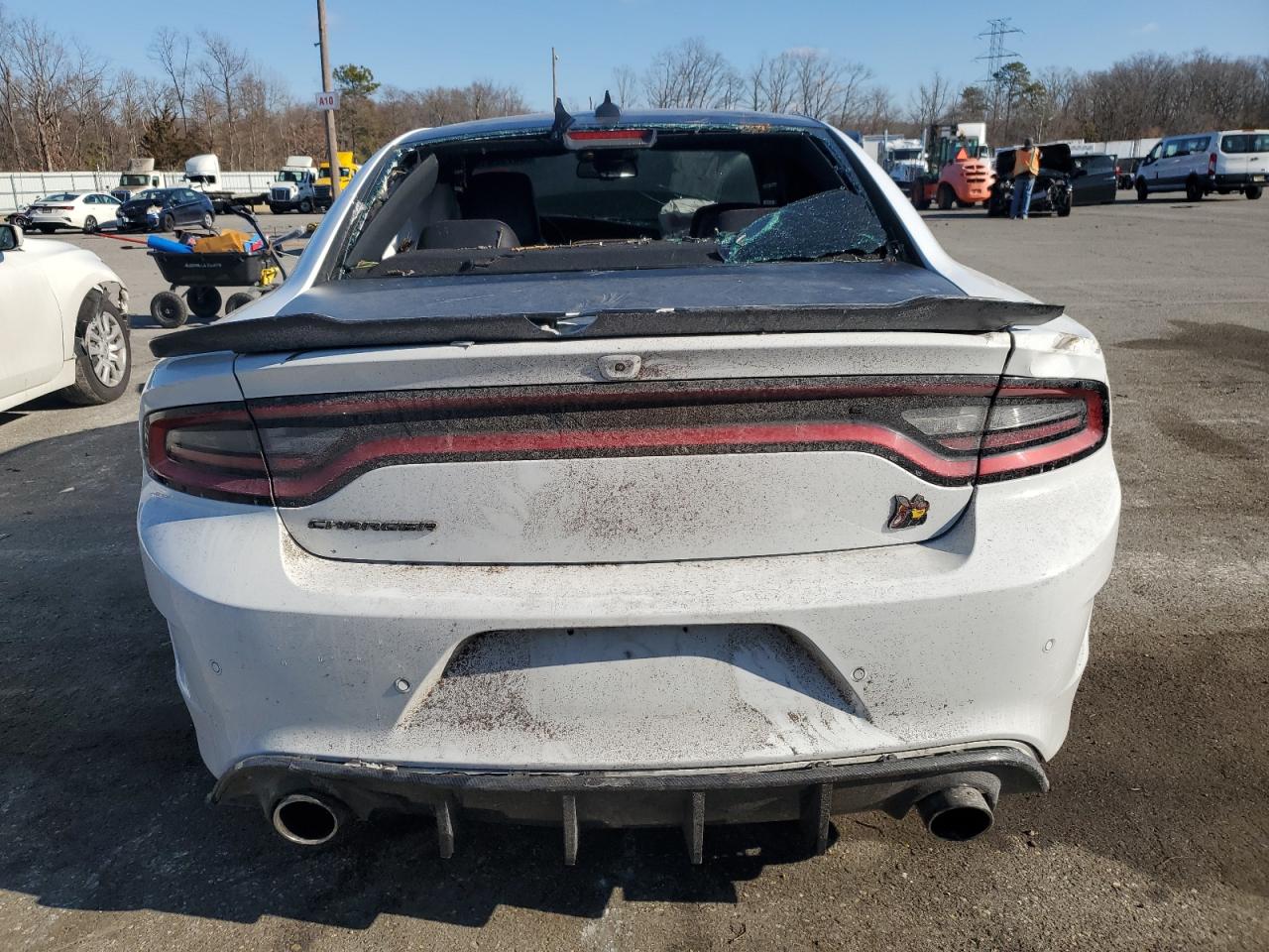 2020 Dodge Charger VIN 2C3CDXGJ1LH192283 Copart auction photo, front end / side damage thumbnail 6