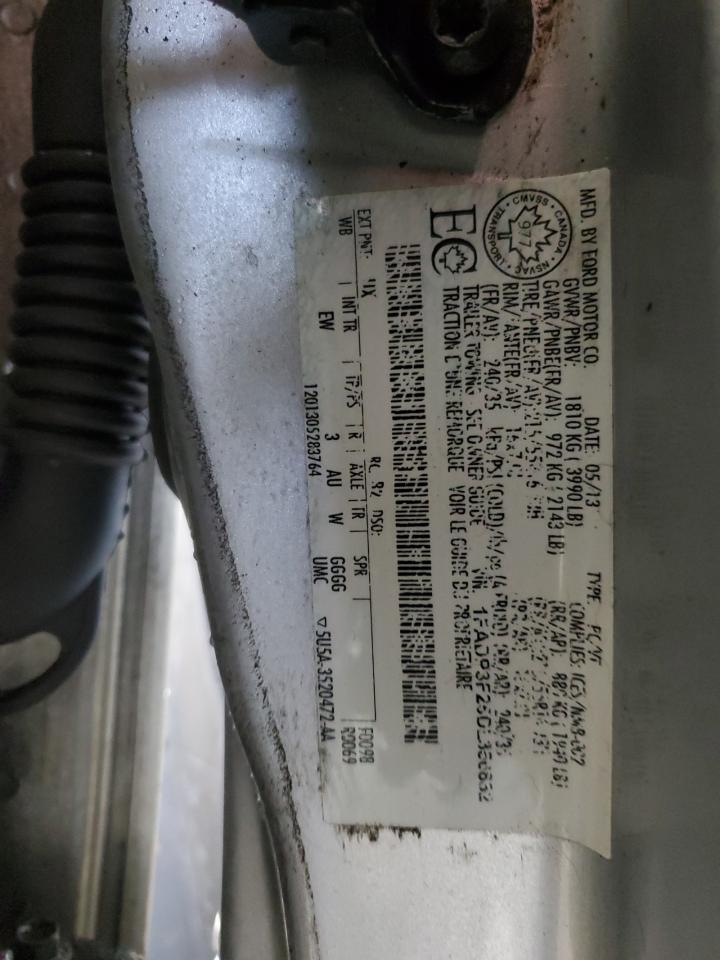 2013 Ford Focus VIN 1FADP3F25DL356882 Copart auction photo, front end / side damage thumbnail 13